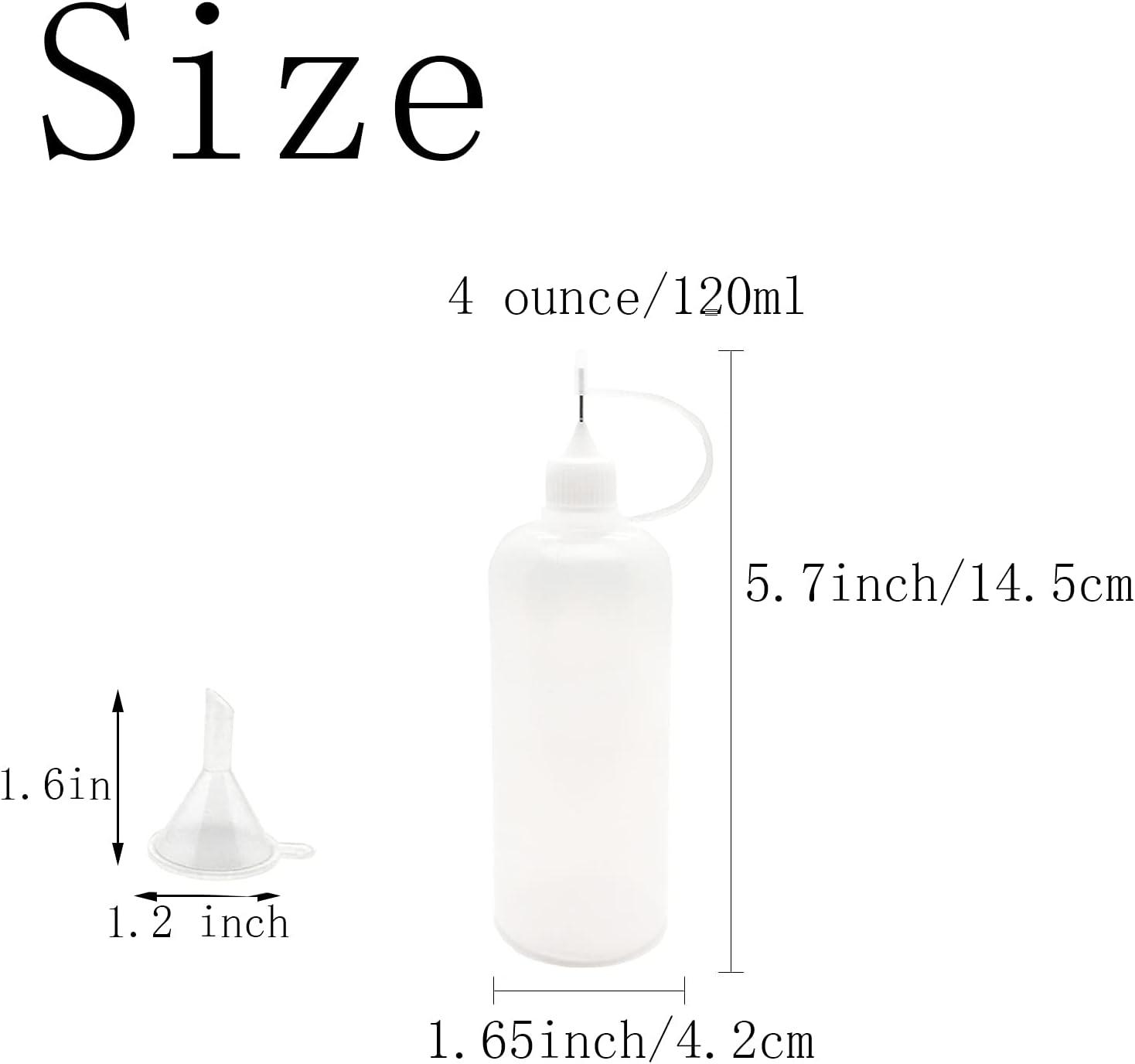 1/2 ounce round plastic precision tip bottle applicator
