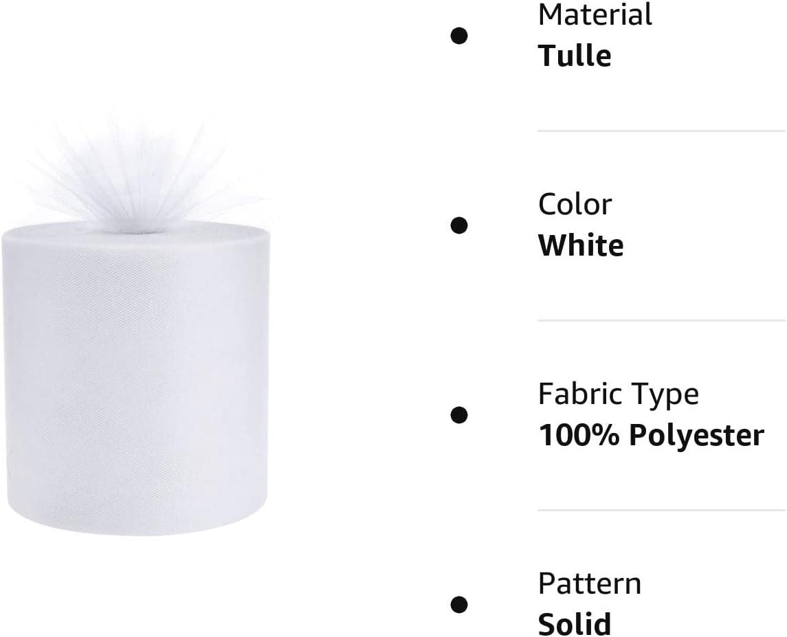 White Tulle Fabric Bolt, Sheer Fabric Spool Roll