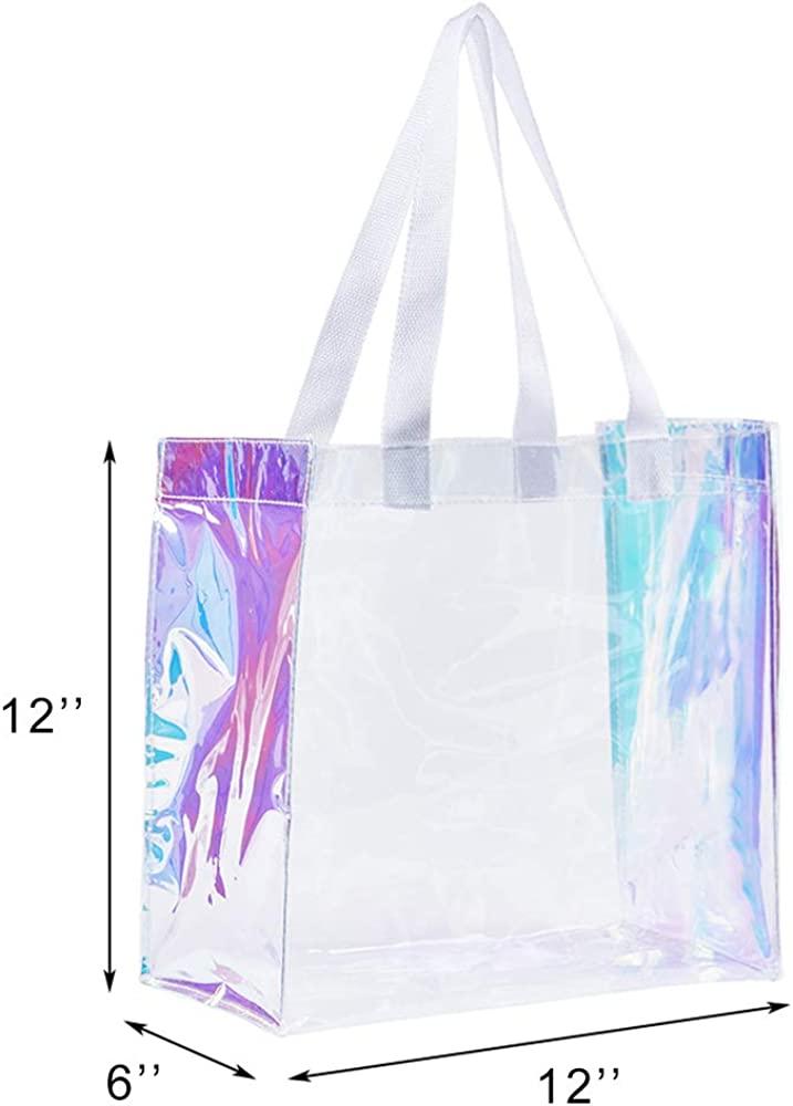 Iridescent Tote Bag - PVC - 2 Sizes Available from Apollo Box