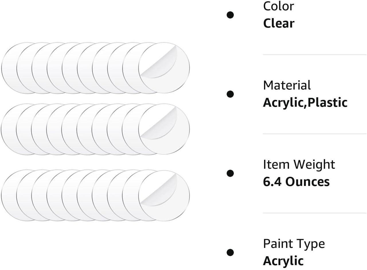 Acrylic Circle Blanks Sheet Clear Acrylic Round Ornaments Acrylic