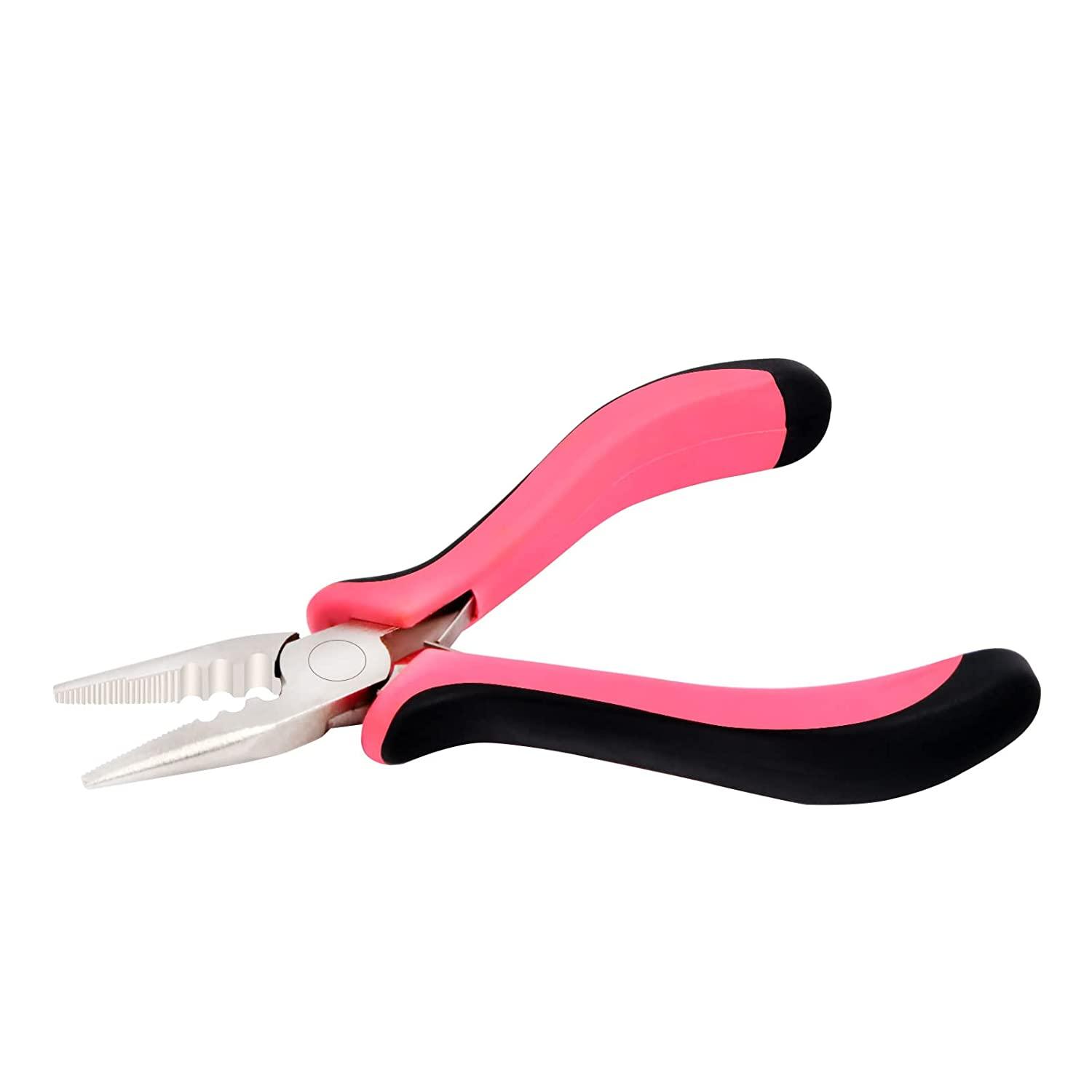 Flat Mouth Hair Extension Pliers for Removing Micro Rings, Nano Beads,  Crushing Keratin Glue Bonds, U-tip or I-tip Extensions 