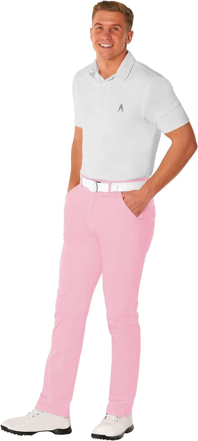 Royal & Awesome Pastel Mens Golf Pants, Golf Pants Men Slim Fit Stretch, Dress  Pants Men, Men's Golf Pants 38W x 32L Pastel Pink