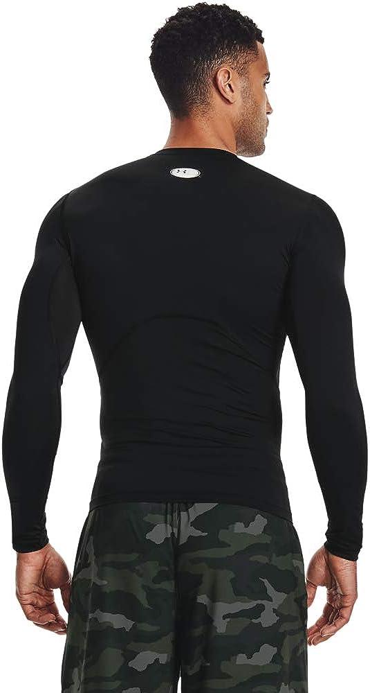 Under Armour Men's HeatGear Compression Long-Sleeve T-Shirt Black/Steel -  001 Medium