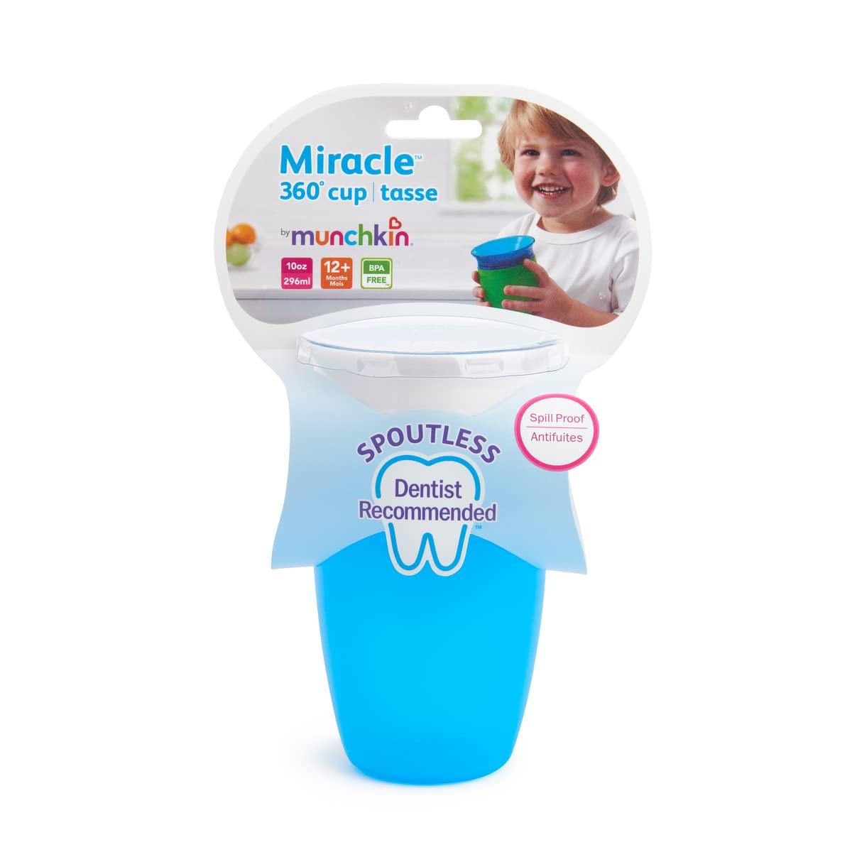 Munchkin Miracle 360 Sippy Cup, Green/Blue, 10 Ounce, 2 Count