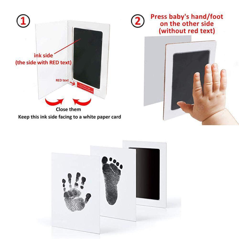 4 Color Inkless Hand and Footprint Kit Clean Touch Ink Pad for Newborn Baby  Pet Paw Print Kit(4 Ink Pads,8 Imprint Cards)
