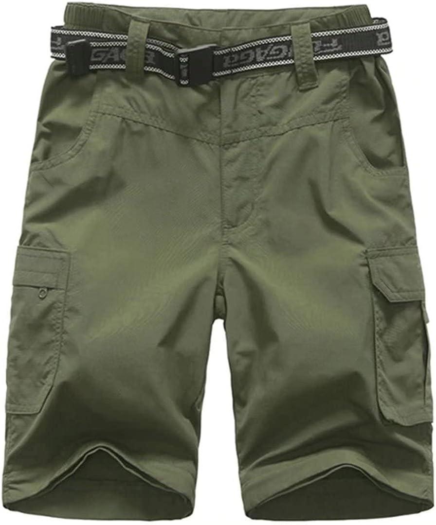 Clearance RYRJJ Men's Hiking Cargo Pants Quick-Dry Outdoor Water Resistant  Lightweight Mountain Convertible Zip Off Shorts Work Pants(Army Green,S) 