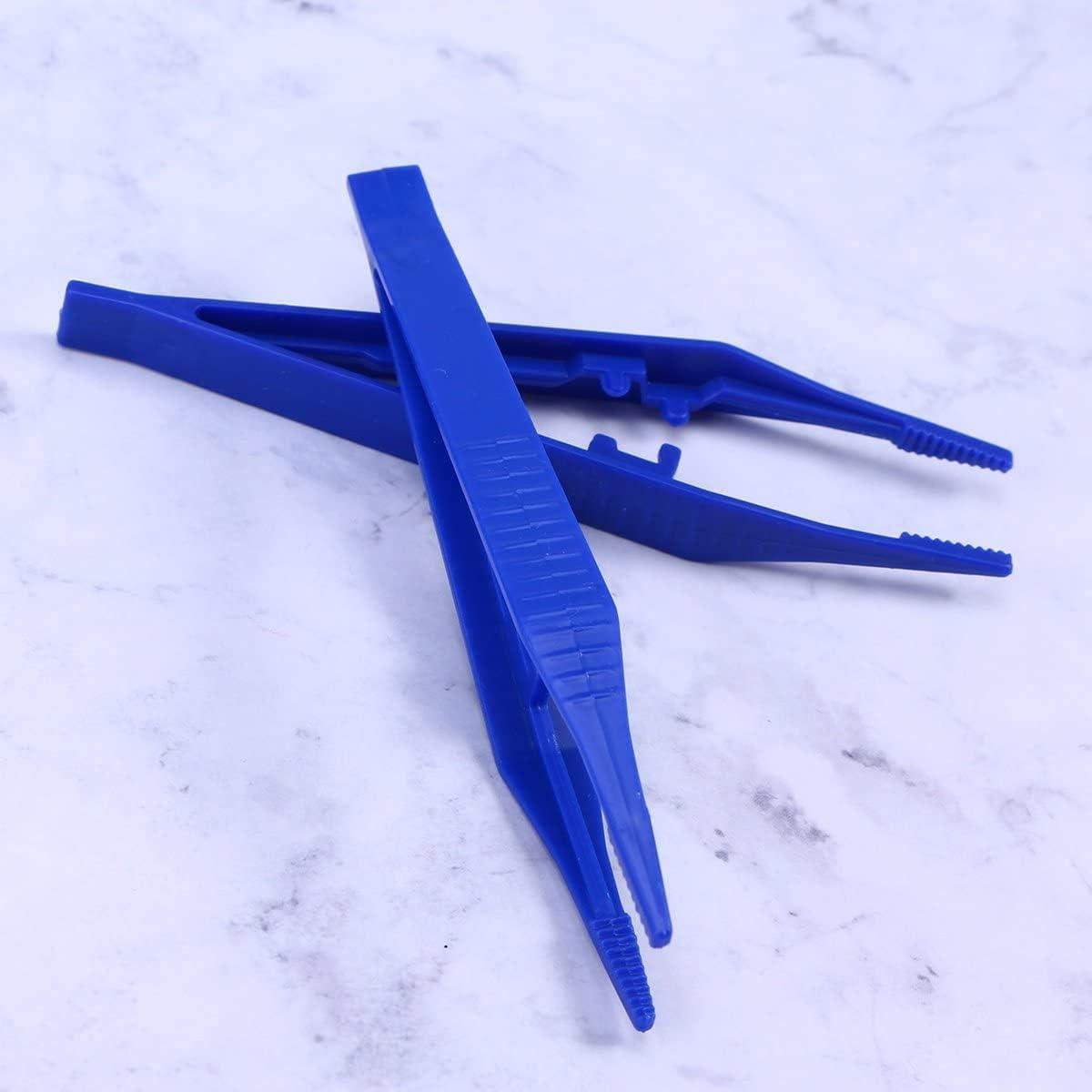 Mini Disposable Plastic Tweezers for Children DIY Handwork Crafts