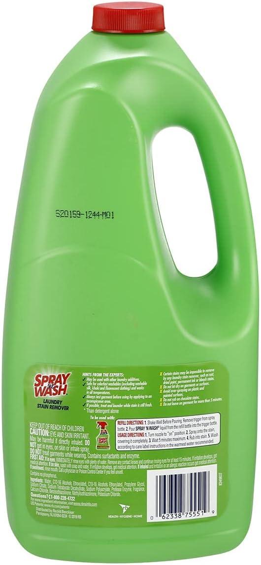 Spray 'n Wash Pre-Treat Laundry Stain Remover Refill, 60 fl oz Bottle (Pack of 6), Other