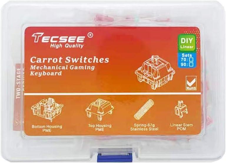 Tecsee Purple Panda PME Material Tactile Keyboard Switches