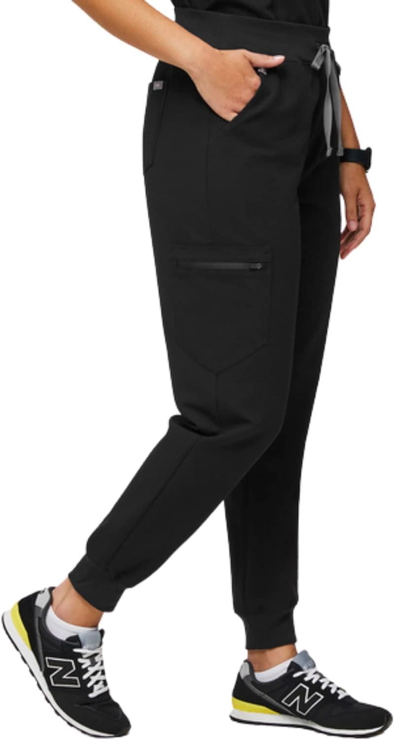  FIGS Winton High Waisted Cargo Jogger Scrub Pants for Women -  Black/White, XX-Small - Petite: Clothing, Shoes & Jewelry