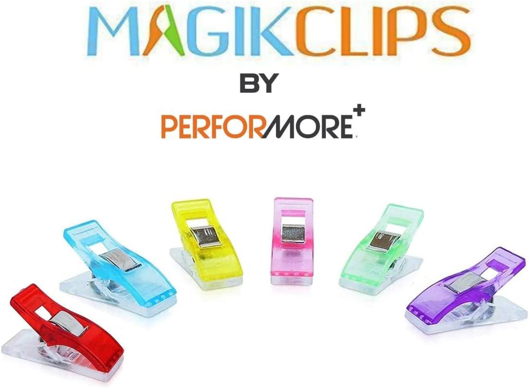 PERFORMORE 100 Pack of Multipurpose Sewing Clips and Quilting Clips,  Multicolored Magic Clips and Fabric Clips for Sewing Quilting Crafting  Hanging
