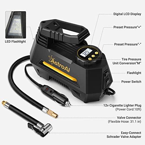 Tire Inflator 100 PSI, Car Tire Air Pump, Portable Air Compressor for  Tires, Yellow, for Gift