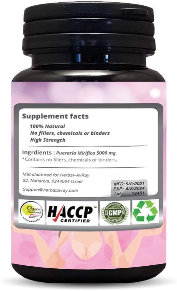 Breast Enlargement Capsule (1000mg), Dietary Supplement for Boobs Lif