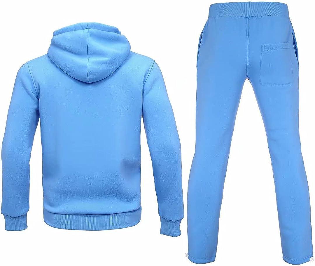 Tracksuit Men,Casual Outfit Athletic Sweatsuits for Men Jogging Suits Sets  2 pcs Light Blue-hoodie Medium
