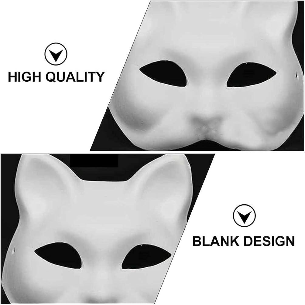 Blank Paper Masks Decorate, White Halloween Mask Blank