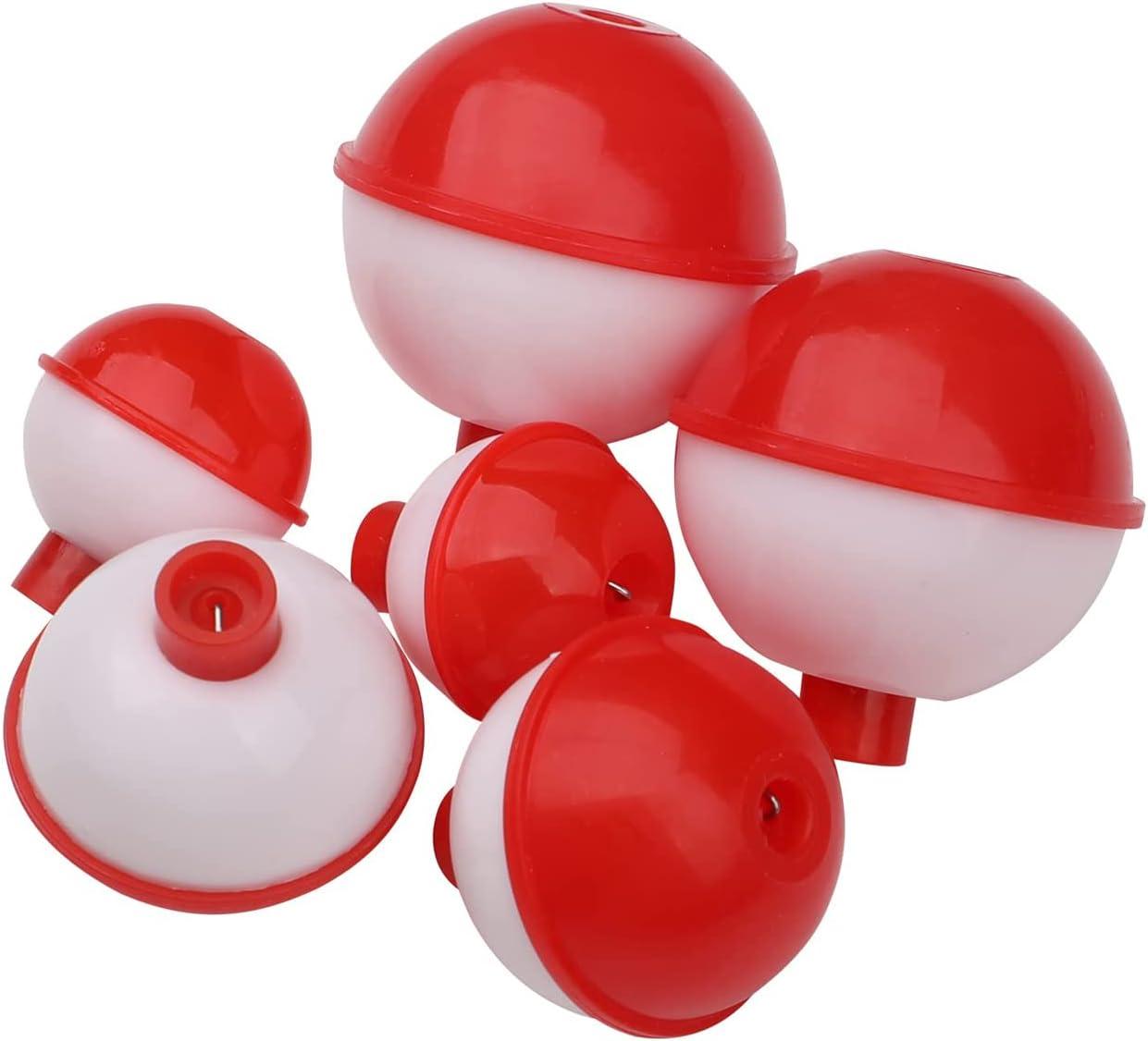 12 FISHING BOBBERS Round Floats 3/4 RED & WHITE! SNAP ON #07130