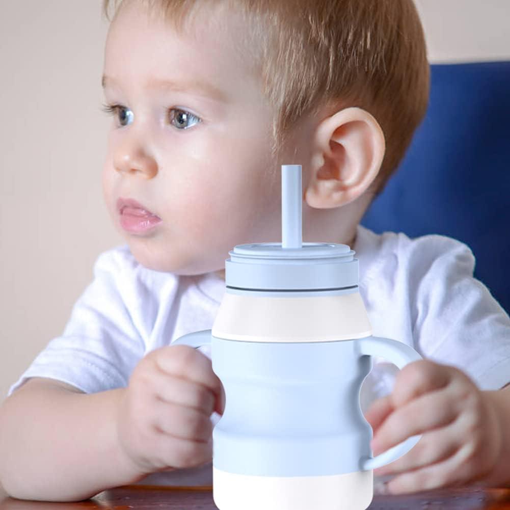 Custom BPA Free Children Drinking Reusable No Spill Silicone Baby