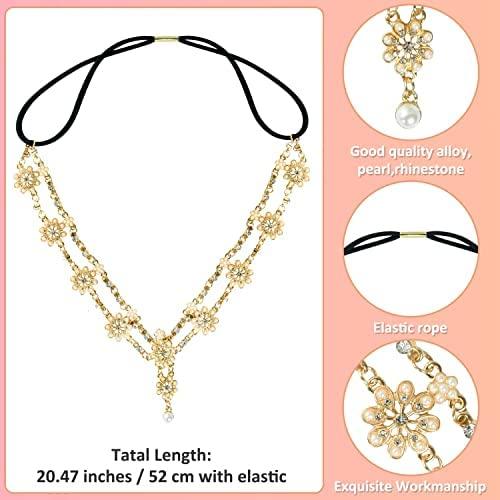 Gonioa Head Chain Jewelry Headband Crystal Bohemian Hair Accessories with  Peal Women Head Chains Forehead Chain Rhinestone Headpieces with Drop  Pendant : : Clothing, Shoes & Accessories