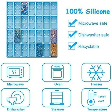Silicone Resin Molds Dot Dominoes Mold Games Chocolate Mould Diy Supplies  Jewelry Making(Only Molds)