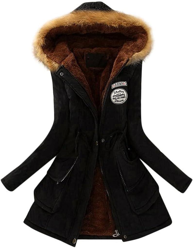 Long Womens Winter Coat Thick Fleece Sherpa Lined Hooded Parkas Coats  Windproof Faux Fur Down Jackets with Fur Hood Army Green : :  Clothing, Shoes & Accessories