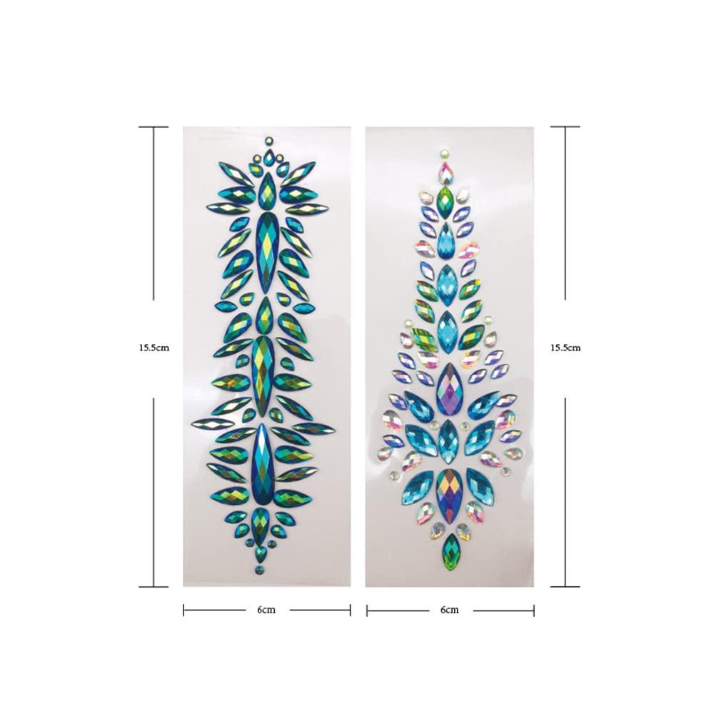 1pc Rhinestone Hair Gem Tattoo Sticker