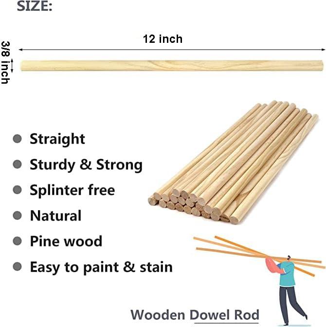 Crafts Wooden Dowel Rods Stick, Wooden Wedding Dowel Rods