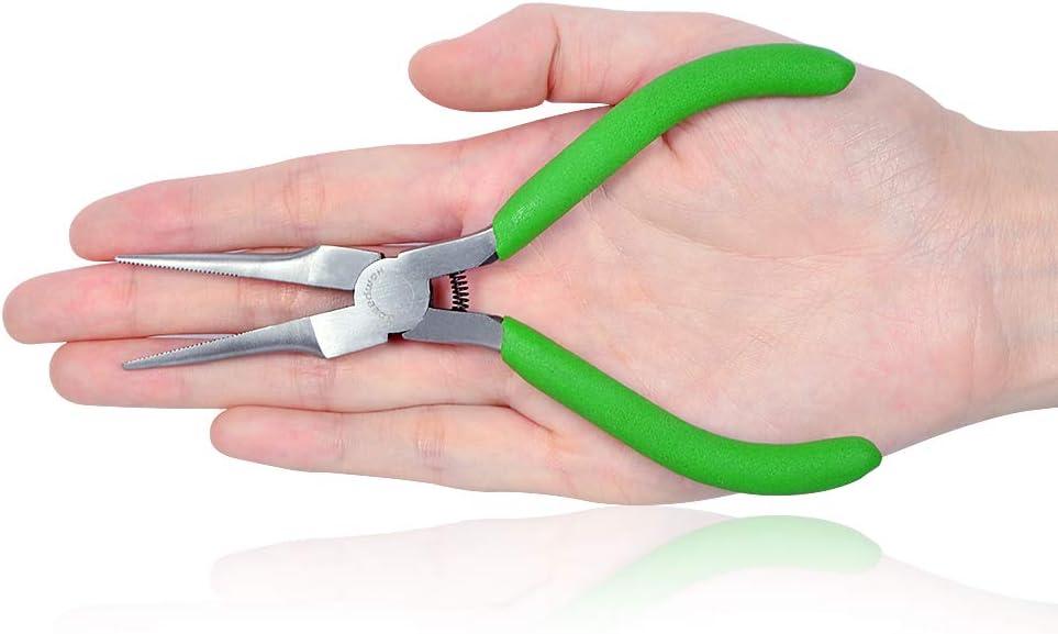 SPEEDWOX 6 Inches Needle Nose Pliers Mini Extra Long Nose Precision Nippers  Thin Flat Jaws Micro Functional Precision Wire Looping Fine Pliers with