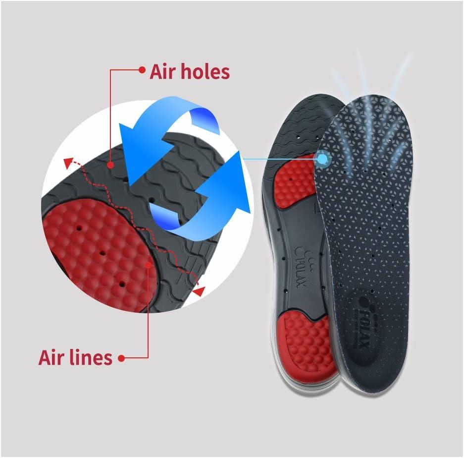 FOLAX Soft Gel Cushion Insoles Walk&Hiking (Large)-Shock-Absorbing Gel  Arch-Support Orthotics Inserts Air Memory Foam