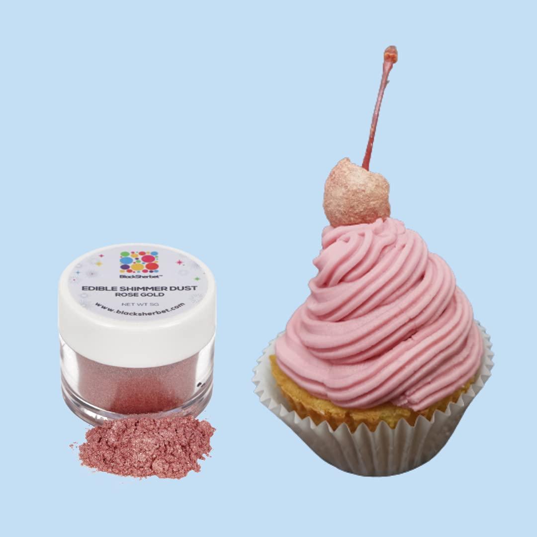 Cake Edible Glitter - Certified and Food Grade Glitter - Bright and  Pearlescent Edible Glitter Dust - Edible Glitter for Strawberries,  Cupcakes, Cake Pops, Drinks and Desserts (Gold) 