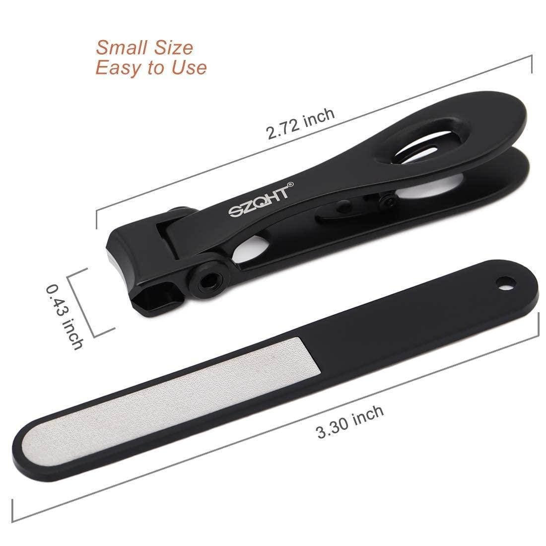 SZQHT Extra Wide Jaw Opening Nail Clippers for Thick Nails Cutter for  Ingrown Toenail Clippers & Fingernails Manicure Set,Pedicure Kit,Men 