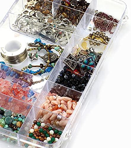 18 Grids Plastic Organizer Box with Dividers, Clear Compartment