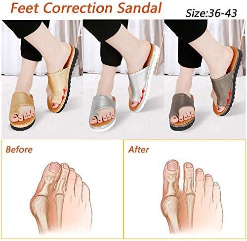 Comfy Platform Flat Sole PU Leather Shoes for Womens Orthopedic Bunion  Corrector Sandals Casual Soft Ring Slides Flip Flops Slippers - Walmart.com