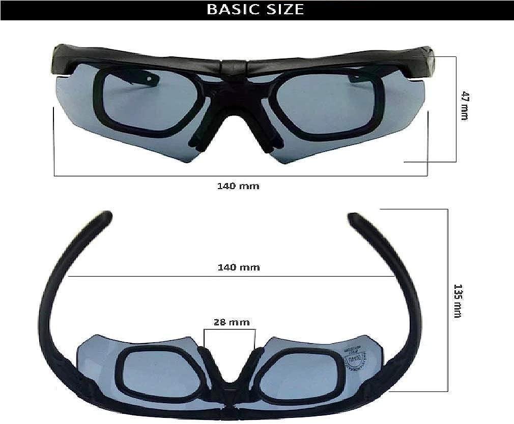  GALAXYLENSE Ballistic Z87 Tactical Military Shooting High  Impact Resistance Sunglasses With 3 Replacement Lens And Prescription  Glasses Holder Black : Sports & Outdoors