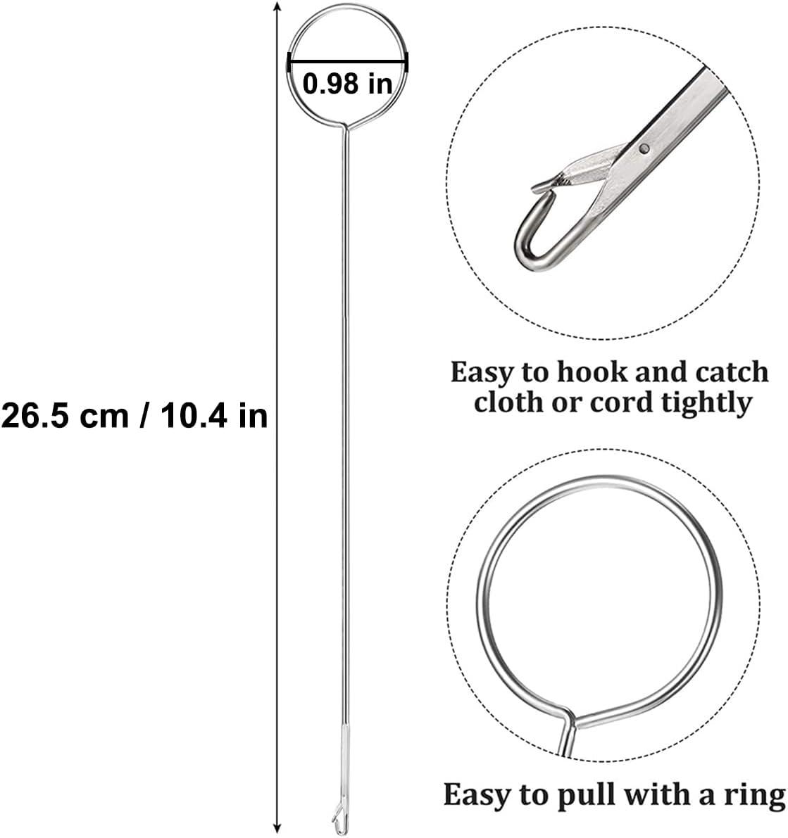 Stainless Steel Sewing Loop Turner Hook Turning Fabric Tubes Strap Belt  Strips Handmade DIY Quietling Tool