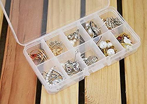 Clear Plastic Small 5 Compartment Jewelry Organizer