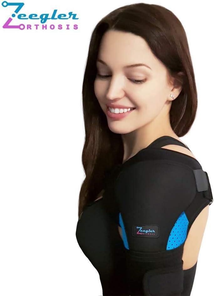 Shoulder Brace for Women and Men - Support for Torn Rotator Cuff AC Joint  Pain Relief and Dislocated Shoulder. Compression Sleeve Arm Immobilizer  Wrap Ice Pocket Stability Strap + Free Extension