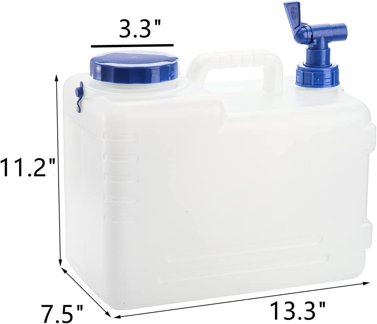 2 Pcs Portable Water Storage Containers Camping Water Container with Spigot  2.6 Gallon Large Water Tank with Faucet Thick Water Dispenser Carrier for  Vehicle Home Emergency Hiking Camping Outdoors