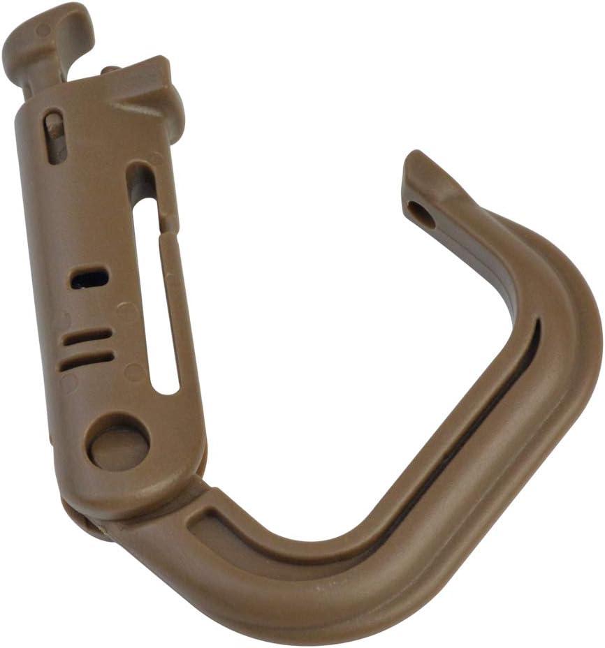 Topbuti 18 pcs Multipurpose Grimlock D-Ring Locking Molle Clips Hanging  Hook for Webbing Strap Molle