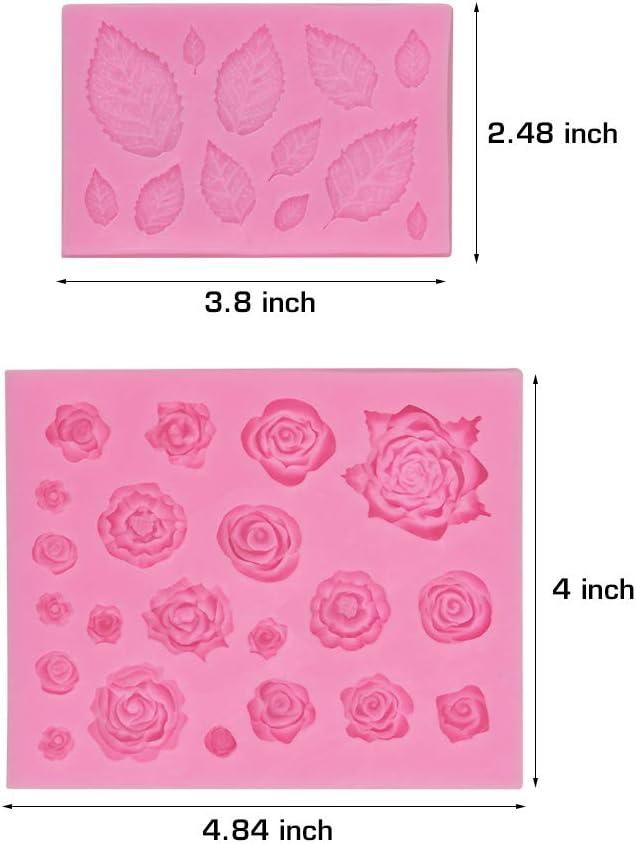 Sugarcraft Leaves Silicone Mold Candy Polymer Clay Fondant Mould Cake  Decorationg Tool Flower Making Gumpaste Rose Leaf Molds 