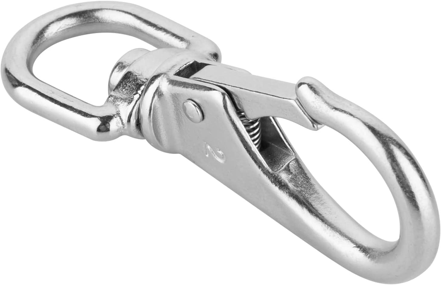 Stainless Steel Swivel Eye Hook Pet Chain Rope Spring Snap Clip