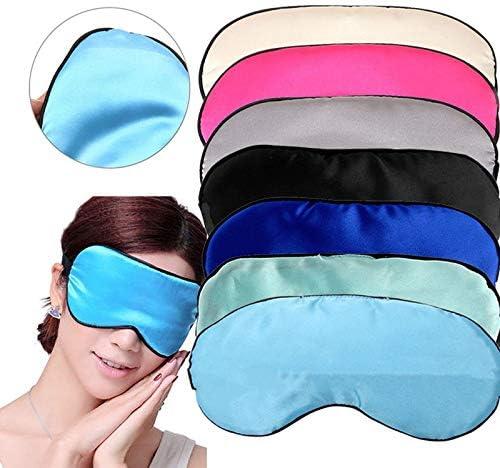 Yu2d 1pc New Pure Silk Sleep Eye Mask Padded Shade Cover Travel Relax Aid Black 8749