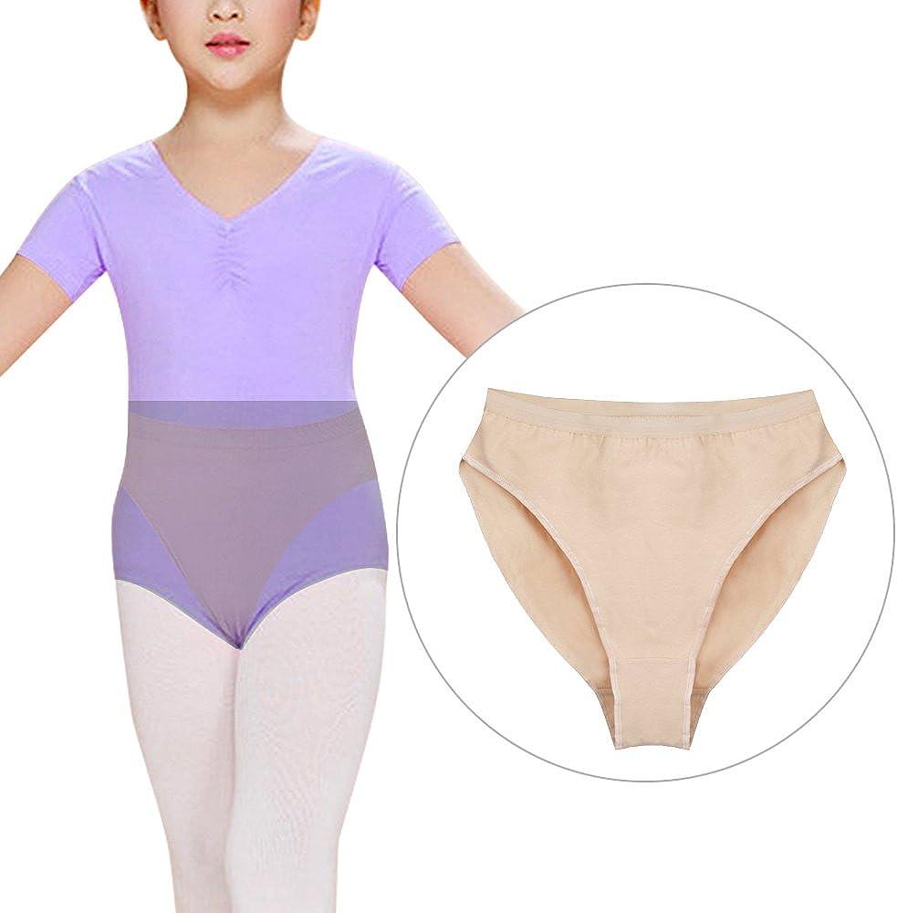 Girls kids flesh colored ballet latin dance invisible underwear fleece