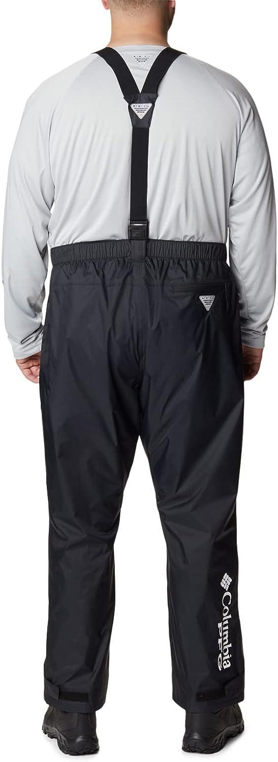 Columbia Men's PFG Force 12 Waterproof seam sealed Fishing Bib Overalls  Pants (XX-Large, Grey/Black)