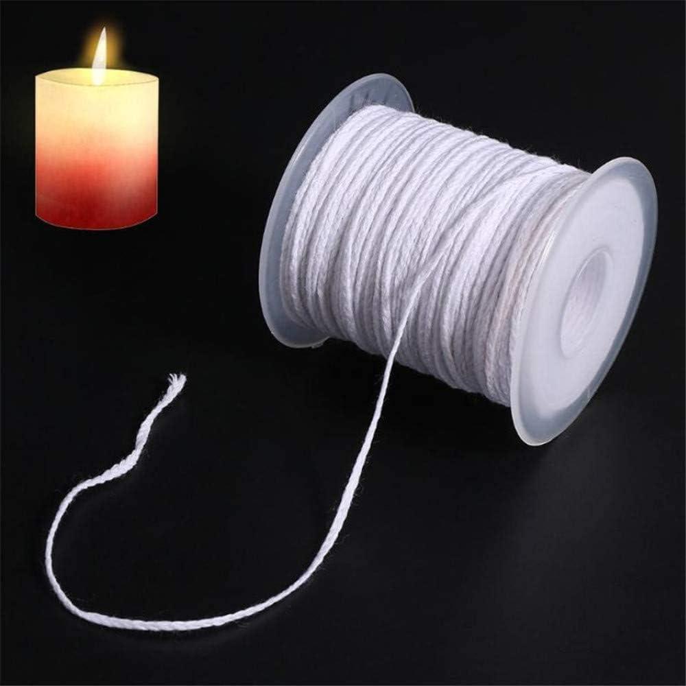 TEHAUX 1 Roll Candle Cotton Thread Candle Wick DIY Tool Cotton Candle Wick  Wicks for Candlemaking Cotton Candle Cord Organic Wick Spool Long Candle