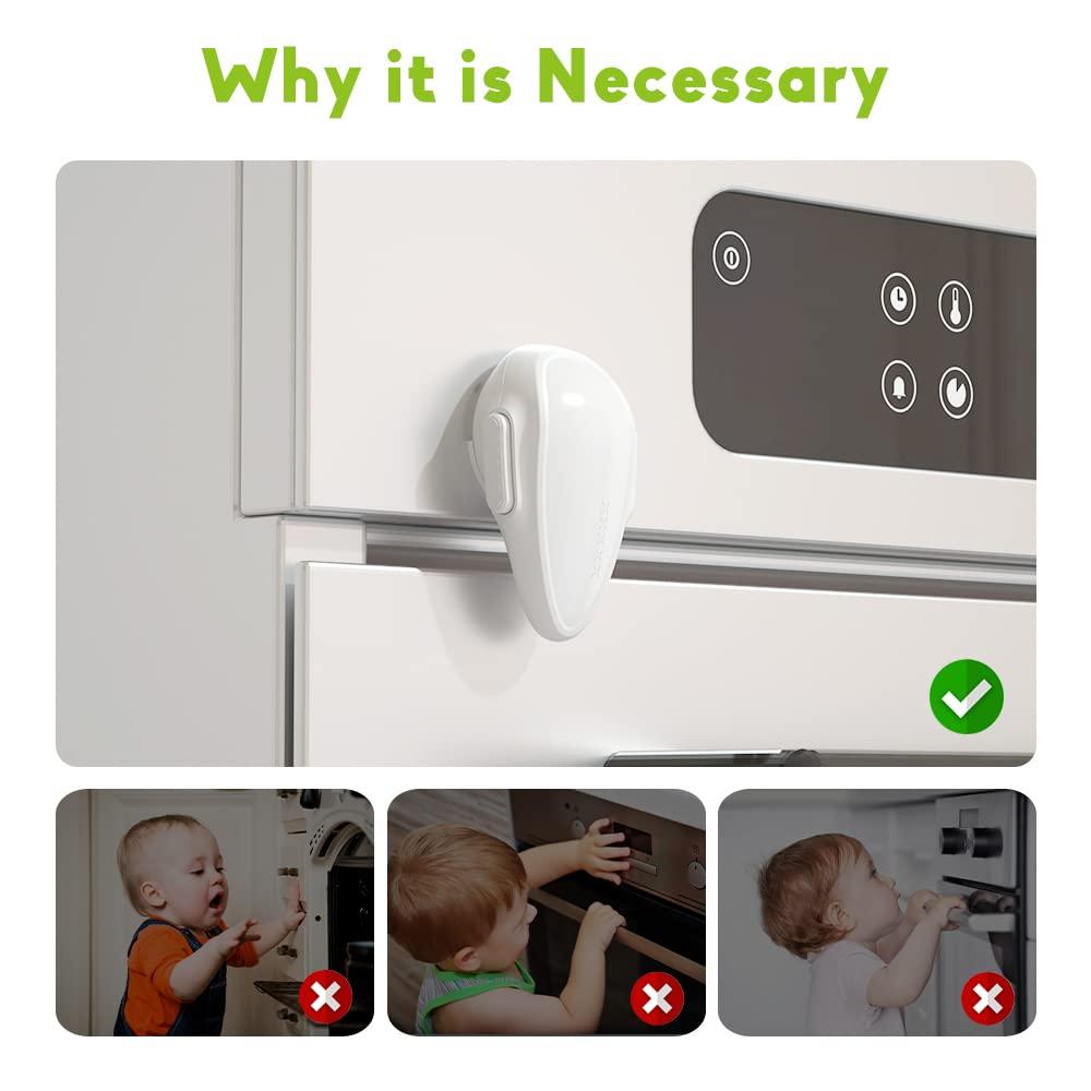 SAFELON 1 Pcs Child Safety Oven Lock, Kitchen Safety Oven Door Lock for  Babies & Toddlers (White)