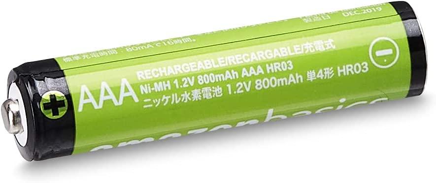 Basics 12-Pack Rechargeable AAA NiMH Performance Batteries, 800 mAh,  Recharge up to 1000x Times, Pre-Charged