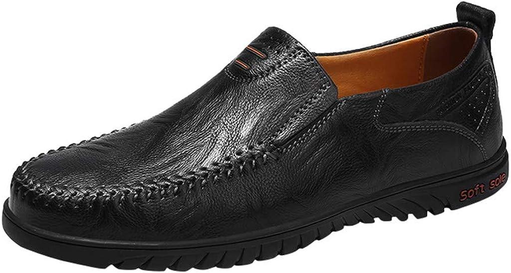 Men's Genuine Leather Loafer Shoes Slip On Soft Walking Driving Shoes, Dark  Brown, 7 : : Clothing, Shoes & Accessories