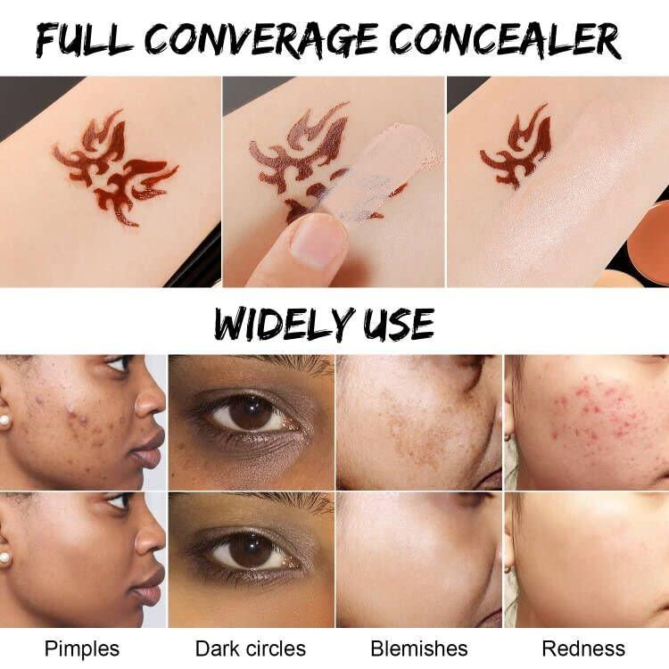 Cream Concealer Contour Makeup Palette Cream Foundation Palette for Dark  Circles Professional Concealer Full Coverage Face Highlighter Contour  Makeup