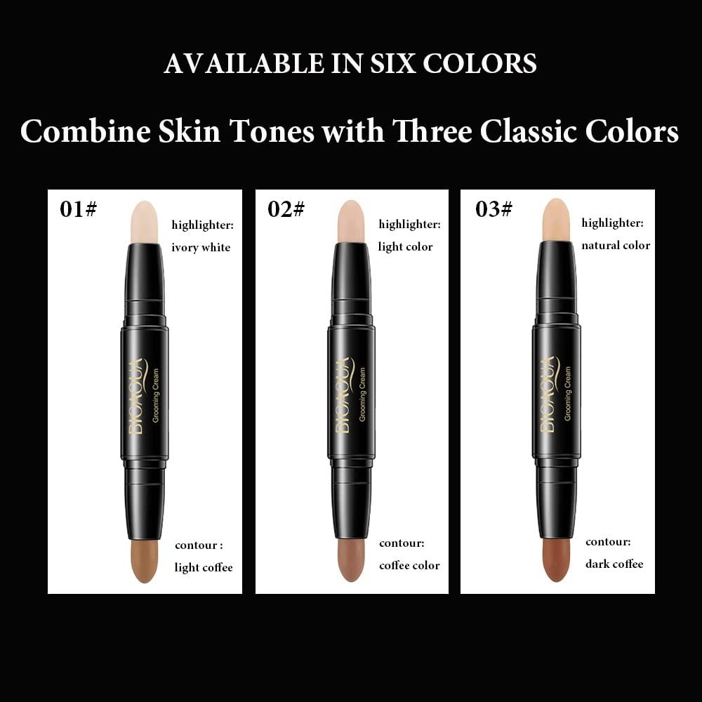 3PCS Dual-Ended Highlight Contour Stick Cream Highlight & Shaping