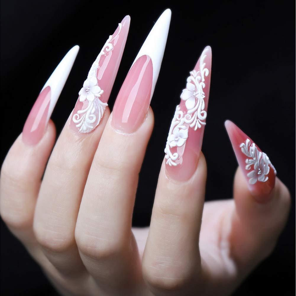 Stiletto and coffin nail shape by LaVie Nail Lounge